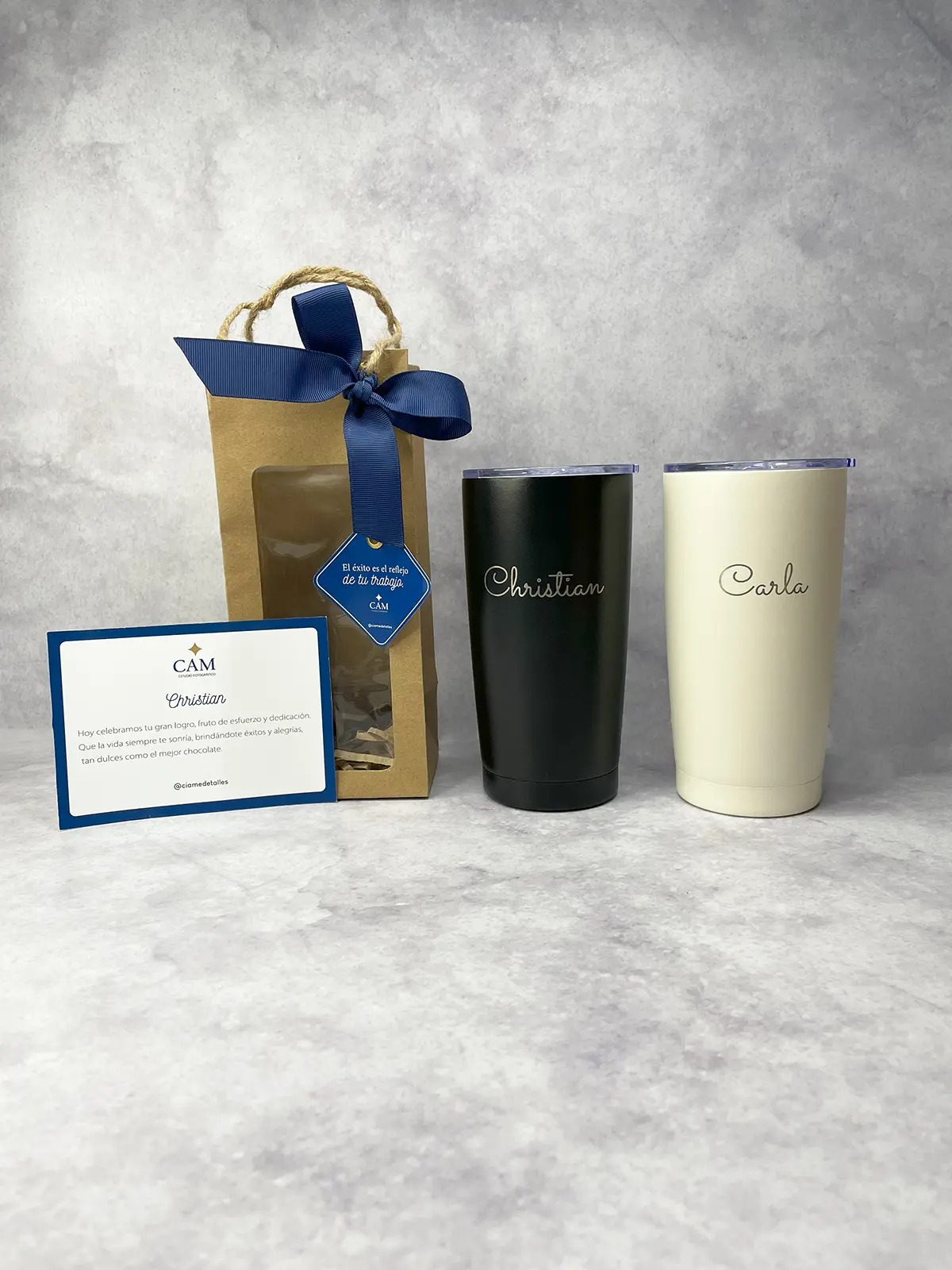 Regalo corporativo con vaso térmico grabado láser